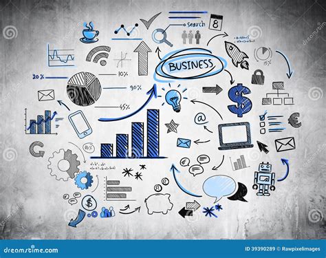 Infographic Showing The Economics Trends Stock Photo Image 39390289