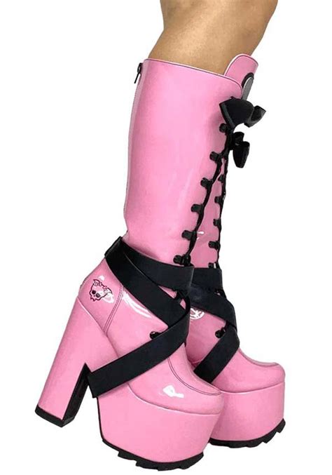 Yru Vamp Draculaura Pinkblack Monster High Platform Boots Buy