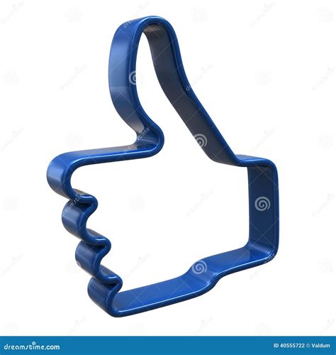 Blue Thumbs Up Icon Stock Illustration Illustration Of Blue 40555722