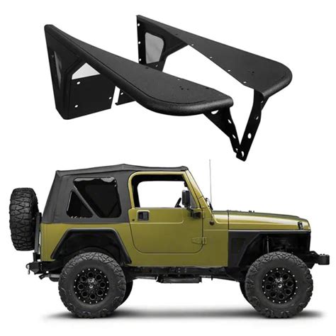 Textured Black Armor Front Fender Flares Fit For 1997 2006 Jeep