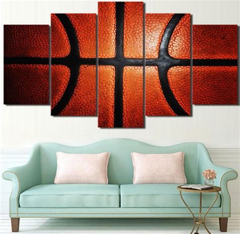 Basketball Canvas Painting 5 Piece Painting Canvas Art Wall Decor