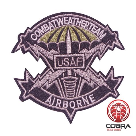 Combat Weather Team Usaf Airbone Embroidered Military Patch Velcro