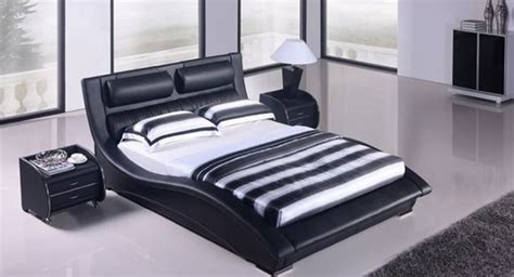 Modern Black Bed Frame Collection Mu Decor