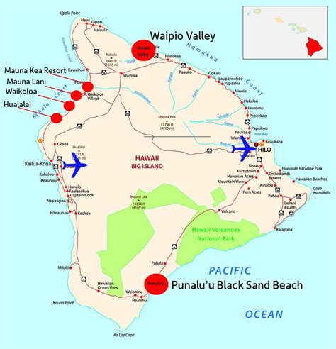 Printable Map Of Big Island Hawaii