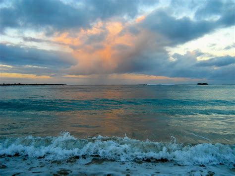 Sunset Hawaii Waves Beach Ocean Sea Water Free Image Peakpx