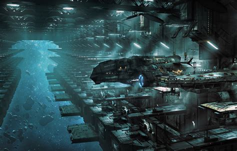 Wallpaper Space Fantasy Science Fiction Stars Spaceship Sci Fi