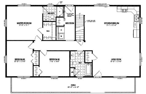 28x52 Mountaineer Certified Floor Plan 28mr1306 Custom Barns And