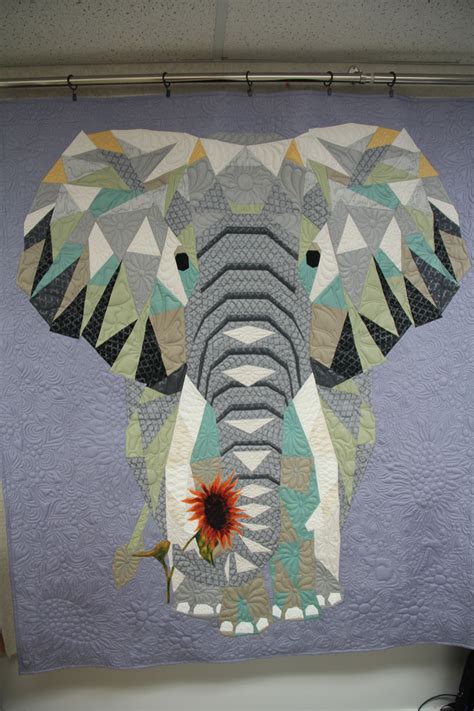 Pin On Elephant Abstraction Quilt