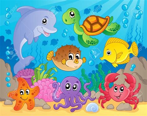 Sea Life Peces De Colores Dibujos Ilustraci N Vectorial Arte De Peces