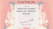 Princess Maria Anna of Anhalt-Dessau Biography - Princess Friedrich ...