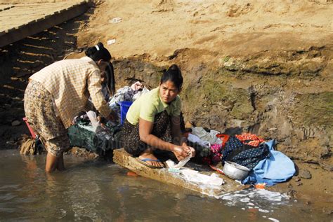 Photo Of Women Washing Clothes By Photo Stock Source People Inwa Mandalay Region Burma