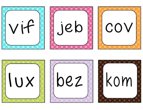 Free Printable Nonsense Words List Aulaiestpdm Blog