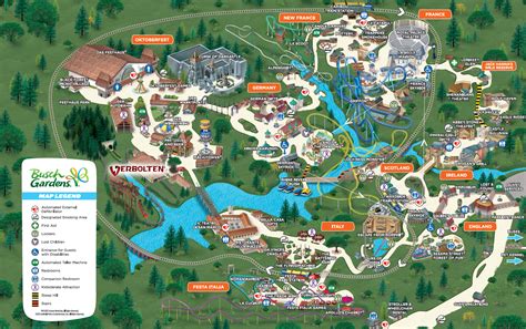 Busch gardens is a seasonal theme park located in williamsburg, virginia. Park Map | Busch Gardens Williamsburg | Busch gardens ...