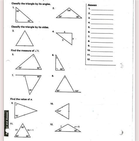 Solved Classify The Triangle By Its Angles Answers Classify The Triangle By Its Sides Find