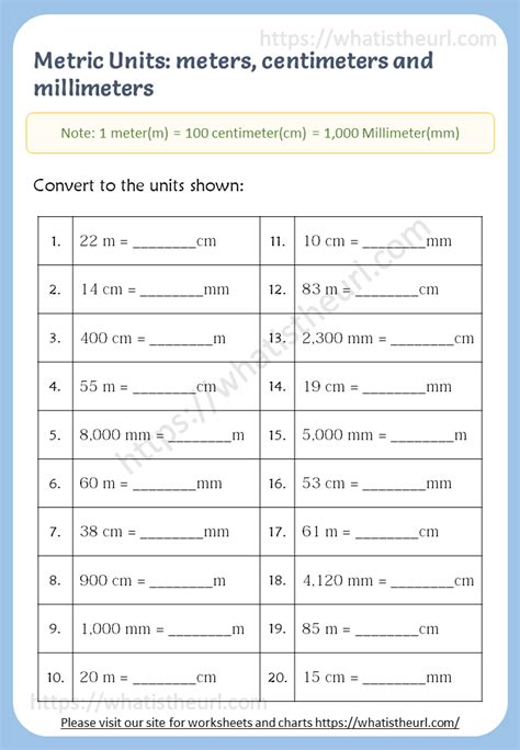 Metric Units Meters Centimeters And Millimeters Metric Units