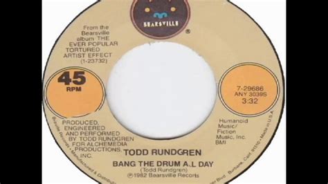 Todd Rundgren Bang The Drum All Day 1983 Youtube