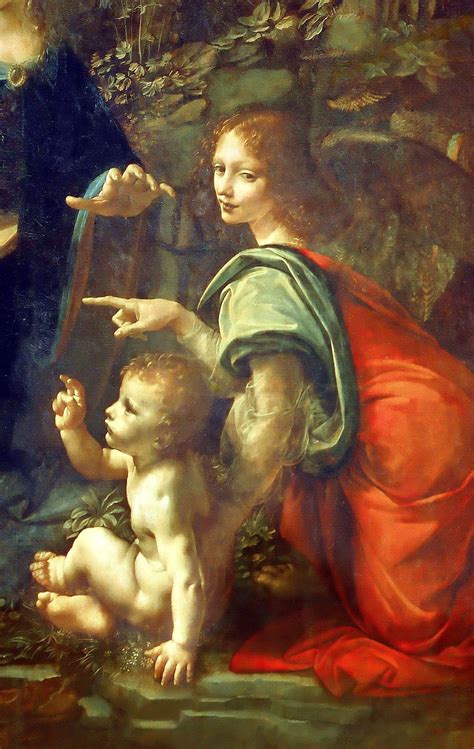 Leonardo Da Vinci Virgin Of The Rocks Detail Famous Paintings