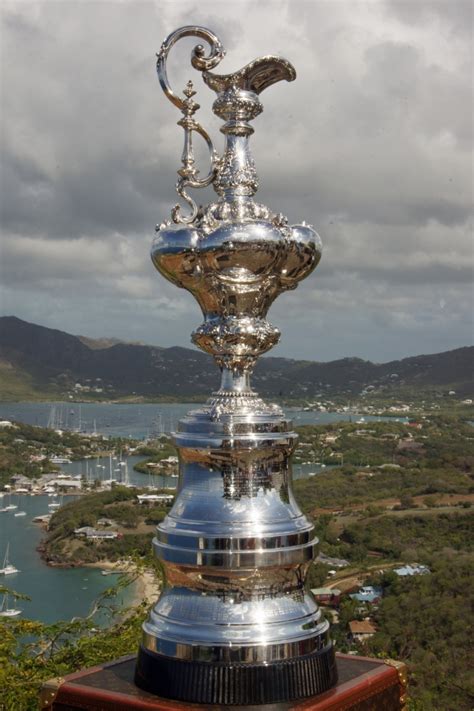 The Americas Cup Trophy On Display At Shirley Heights Credit Kevin