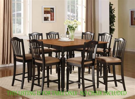 Solid and manufactured wood includes: SQUARE COUNTER HEIGHT DINING TABLE ONLY 54"x54" WITH ...