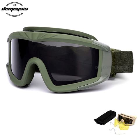 Tactical Glasses Military Goggles Tr90 Bullet Proof Army Sunglasses With 3 Lens Men Shooting