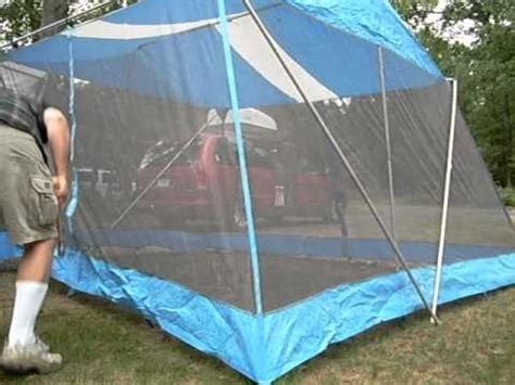 Here is how you can connect two tents together. How to put up a screen tent in under a minute - YouTube