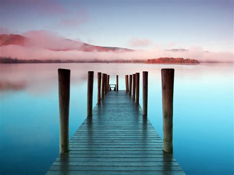 Sea Mist Pier Sky Nature High Quality Wallpaper Preview