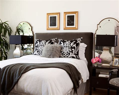 Beautiful bedroom interior design ideas. Dark Gray Headboard | Houzz