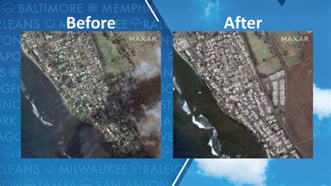 Before And After Satellite Images Of Maui After Deadly Wind Driven