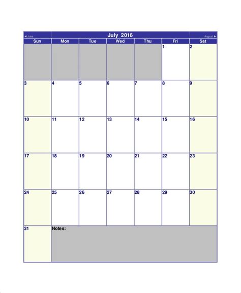 Blank Calendar Template 11 Free Word Excel Pdf Documents Download