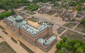 Premium Photo | University of potsdam and new palace. aerial view