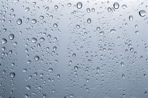 Rain Drops On A Glass Abstract Stock Photos ~ Creative Market