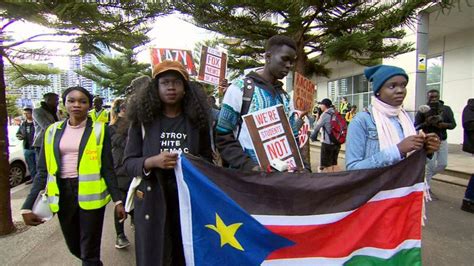 Ssudanese Takes To The Streets To Decry Racism In Melbourne Australia