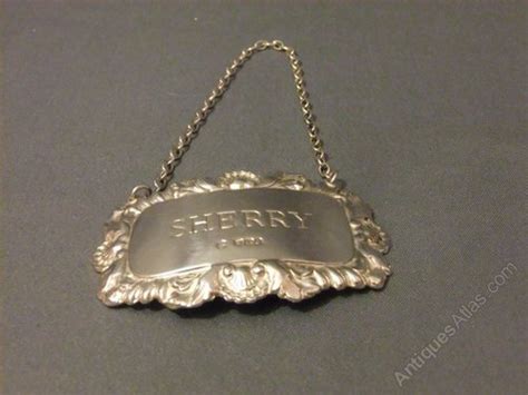 antiques atlas silver decanter label sherry