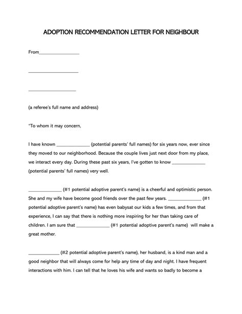 22 Adoption Reference Letter Samples How To Write Tips