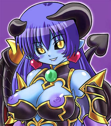 Rule 34 Astaroth Astaroth Shinrabanshou Blue Skin Clothing Demon Girl Demon Horns Demon Tail