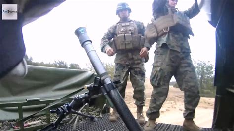Us Marines Setup 82mm Mortars On Latvian Bandvagn 206 Youtube