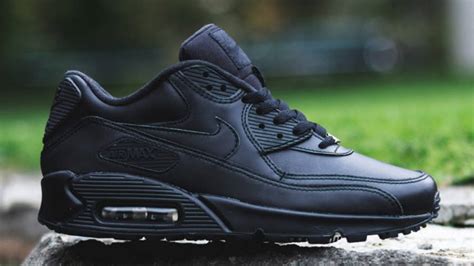 Nike Air Max 90 Triple Black Leather Where To Buy 537384 090 The