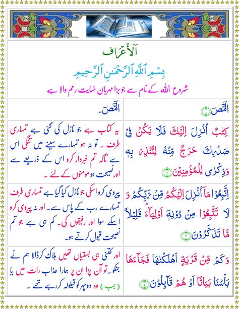 Surah Al Araaf Urdu Page 3 Of 6 Quran O Sunnat