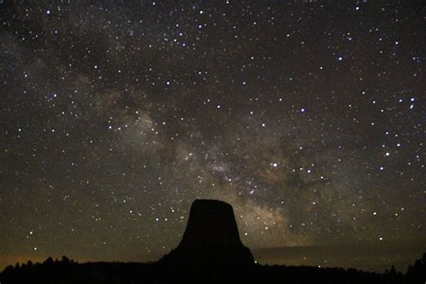Night Sky Viewing Devils Tower National Monument Us National Park