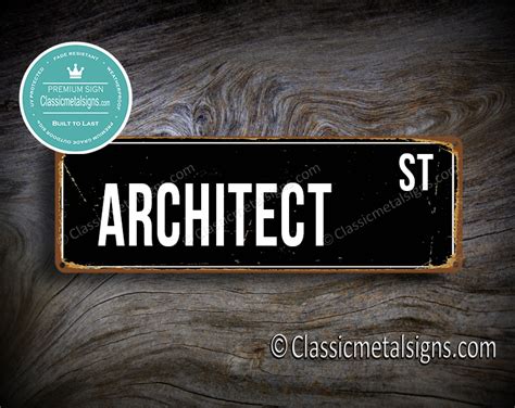 Architect Signs Classic Metal Signs