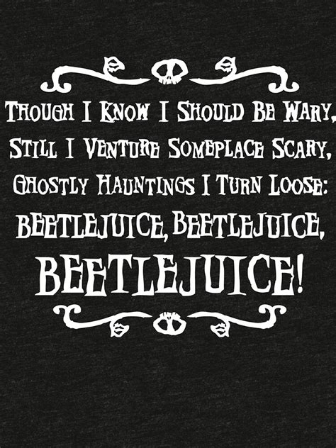 Beetlejuice Summoning Spell T Shirt By Black Star Redbubble