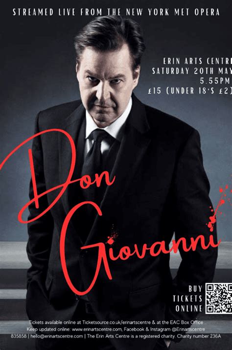 Live From The New York Met Opera Don Giovanni At Erin Arts Centre