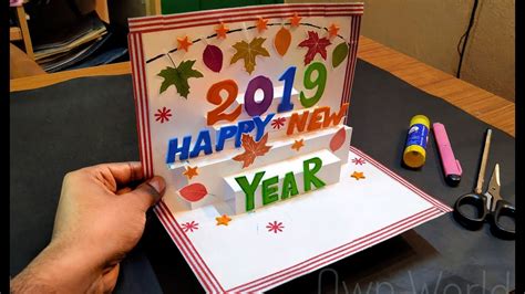 Time is greater than cash. New year greeting card|| How to make 3d greeting card for ...