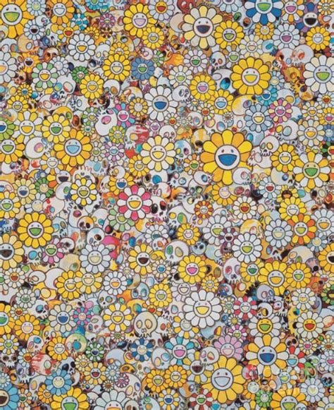 Takashi Murakami Flowers Happy Smile Flower Posters Mixed Media By