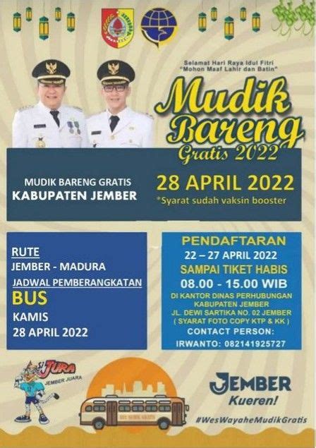 Mudik Bareng Gratis Kabupaten Jember Atmago