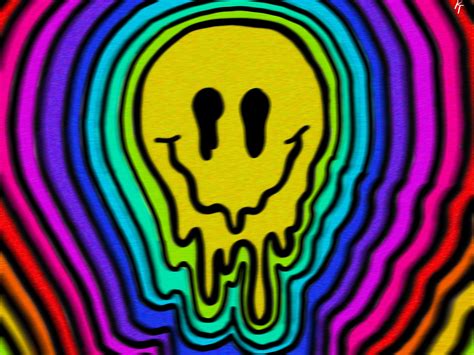 Trippy Aesthetic Smiley Face Wallpaper