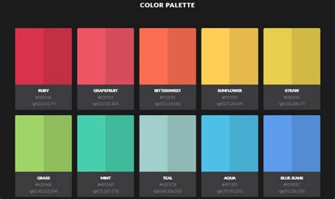 Css Color Palettes Csshint A Designer Hub