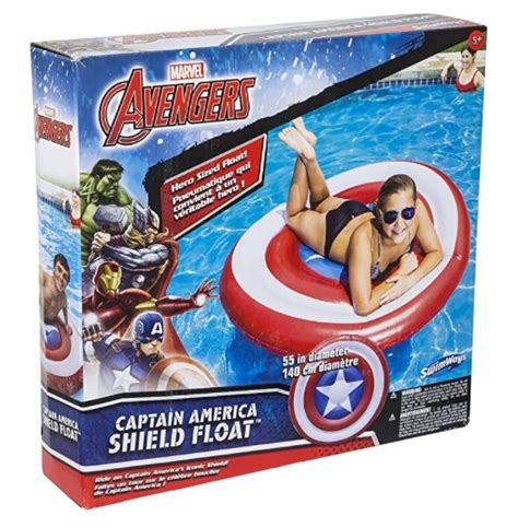 Swimways Marvel The Avengers Ride On Captain America Shield Zuzella