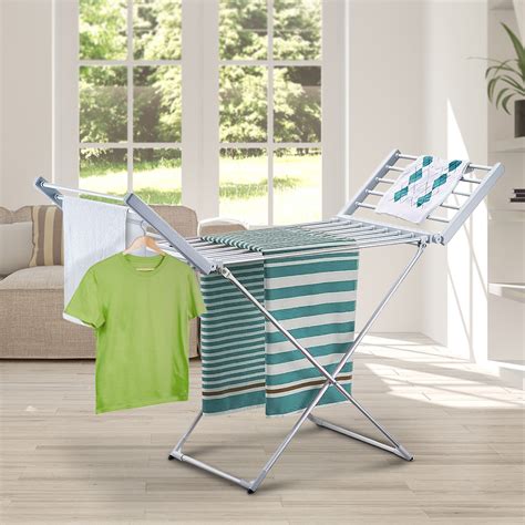 Brandon basics wall mounted electric towel this is a perfect floor standing heated towel rack that you will find great for most spaces. Electric Heated Towel Clothes Airer Rack Dryer Warmer ...