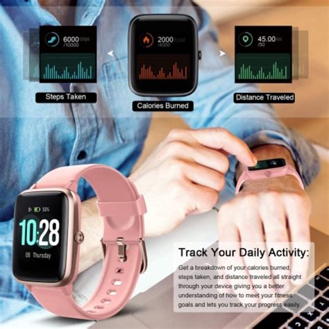 Letsfit Id205l Smartwatch Heart Rate And Activity Monitor Pink 1 Ct